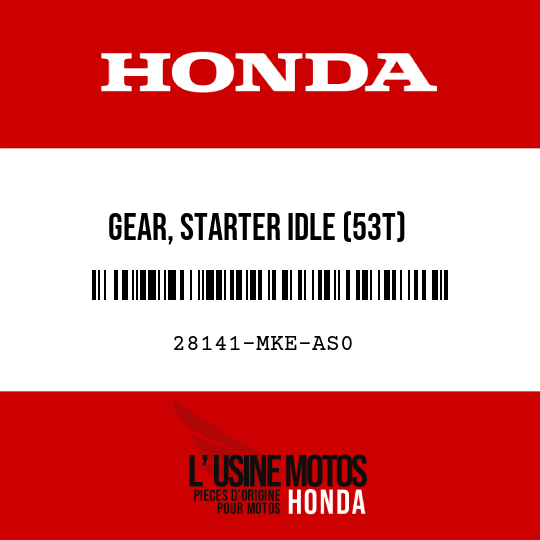 image de 28141-MKE-AS0 GEAR, STARTER IDLE (53T)