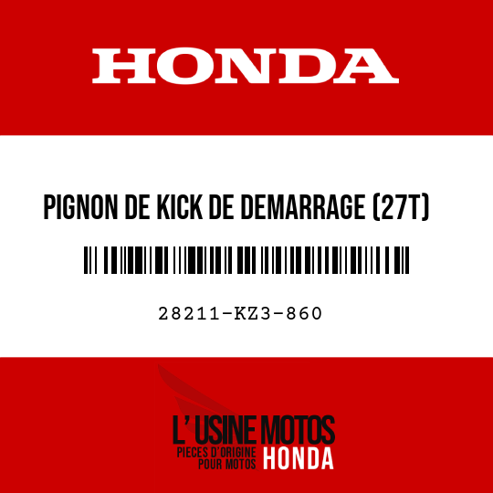 image de 28211-KZ3-860 PIGNON DE KICK DE DEMARRAGE (27T)