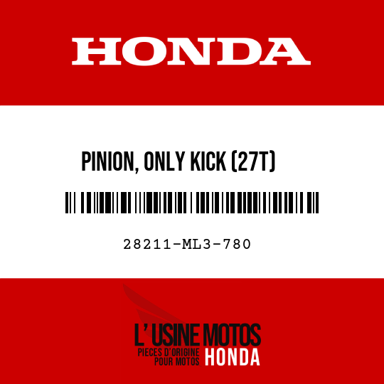 image de 28211-ML3-780 PINION, ONLY KICK (27T)