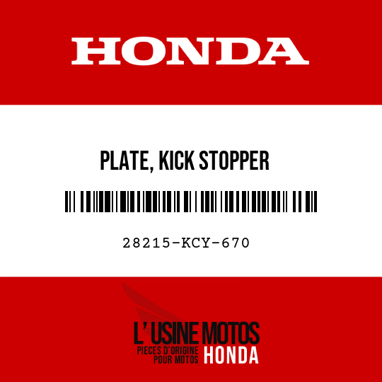 image de 28215-KCY-670 PLATE, KICK STOPPER