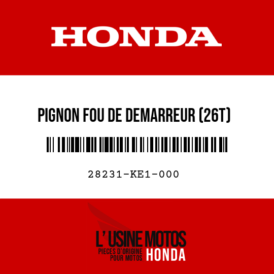 image de 28231-KE1-000 PIGNON FOU DE DEMARREUR (26T)