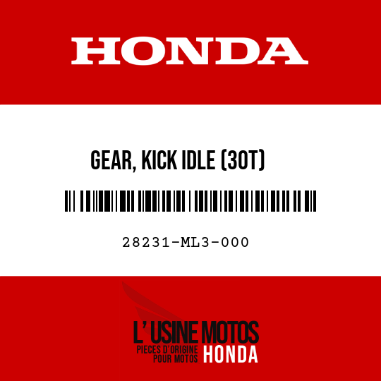 image de 28231-ML3-000 GEAR, KICK IDLE (30T)