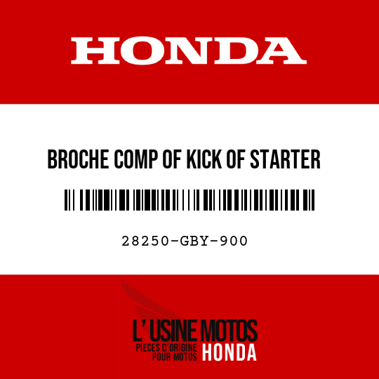 image de 28250-GBY-900 BROCHE COMP OF KICK OF STARTER (42T)