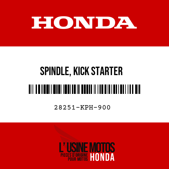 image de 28251-KPH-900 SPINDLE, KICK STARTER