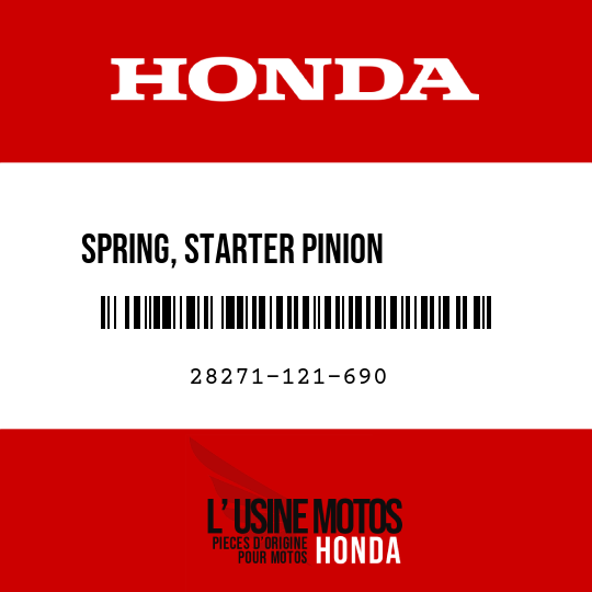 image de 28271-121-690 SPRING, STARTER PINION        FRICTION