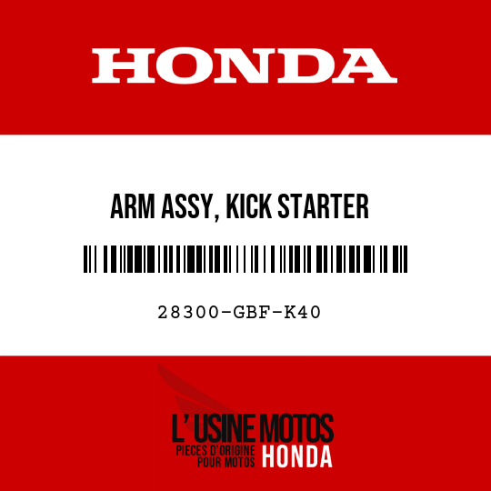 image de 28300-GBF-K40 ARM ASSY, KICK STARTER