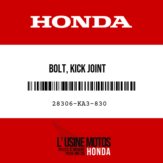 image de 28306-KA3-830 BOLT, KICK JOINT