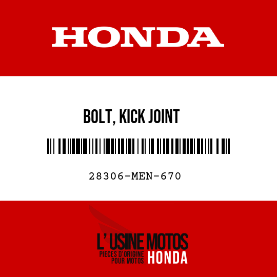 image de 28306-MEN-670 BOLT, KICK JOINT