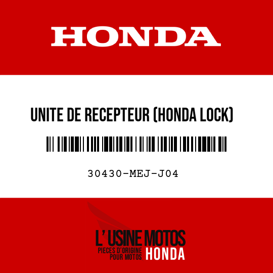image de 30430-MEJ-J04 UNITE DE RECEPTEUR (HONDA LOCK)