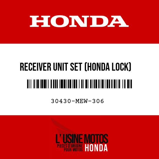 image de 30430-MEW-306 RECEIVER UNIT SET (HONDA LOCK)