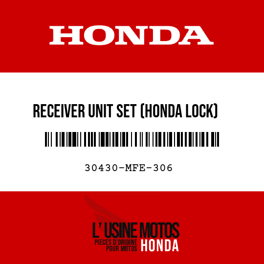image de 30430-MFE-306 RECEIVER UNIT SET (HONDA LOCK)