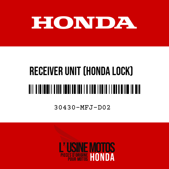 image de 30430-MFJ-D02 RECEIVER UNIT (HONDA LOCK)