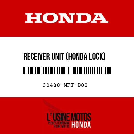 image de 30430-MFJ-D03 RECEIVER UNIT (HONDA LOCK)
