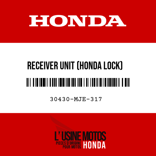 image de 30430-MJE-317 RECEIVER UNIT (HONDA LOCK)