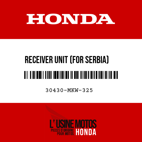 image de 30430-MKW-325 RECEIVER UNIT (FOR SERBIA)