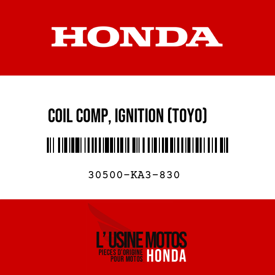 image de 30500-KA3-830 COIL COMP, IGNITION (TOYO)