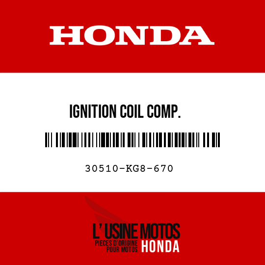 image de 30510-KG8-670 IGNITION COIL COMP.