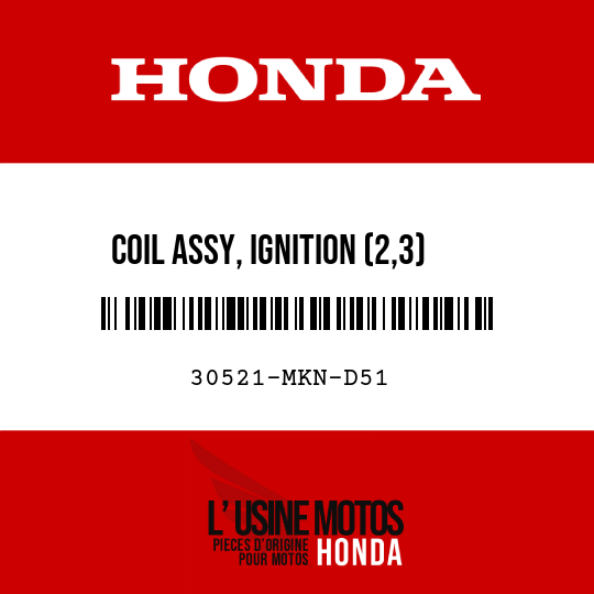 image de 30521-MKN-D51 COIL ASSY, IGNITION (2,3)