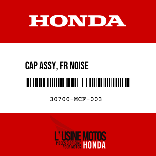 image de 30700-MCF-003 CAP ASSY, FR NOISE          SUPPRESSOR