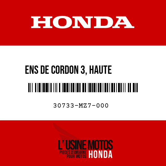 image de 30733-MZ7-000 ENS DE CORDON 3, HAUTE       TENSION