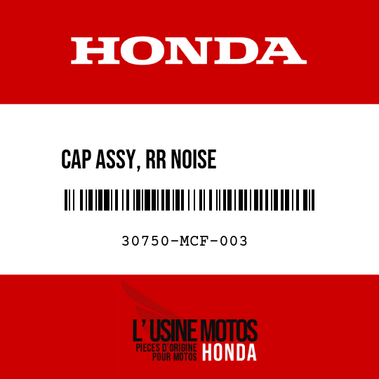 image de 30750-MCF-003 CAP ASSY, RR NOISE          SUPPRESSOR