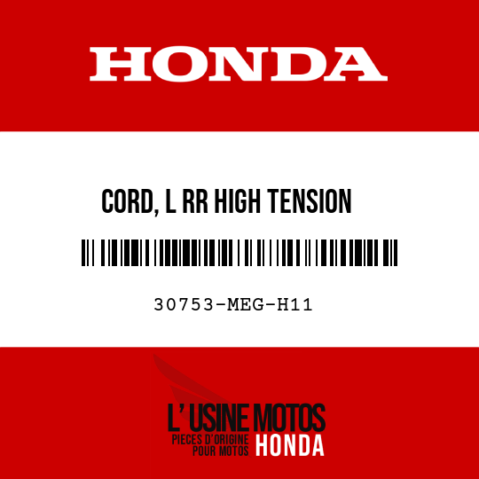 image de 30753-MEG-H11 CORD, L RR HIGH TENSION