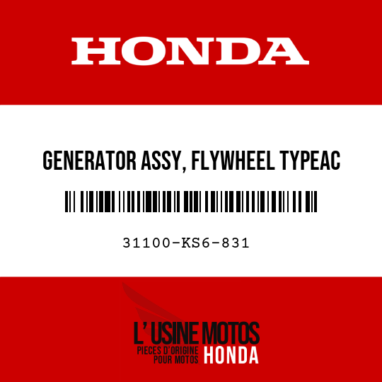 image de 31100-KS6-831 GENERATOR ASSY, FLYWHEEL TYPEAC (KOKUSAN)