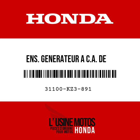 image de 31100-KZ3-891 ENS. GENERATEUR A C.A. DE TYPEVOLANT (DENSO)