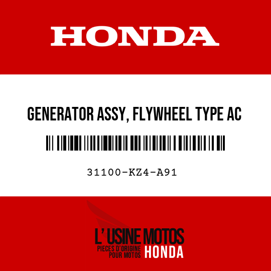 image de 31100-KZ4-A91 GENERATOR ASSY, FLYWHEEL TYPE AC