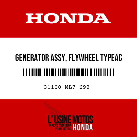 image de 31100-ML7-692 GENERATOR ASSY, FLYWHEEL TYPEAC (MITSUBA)