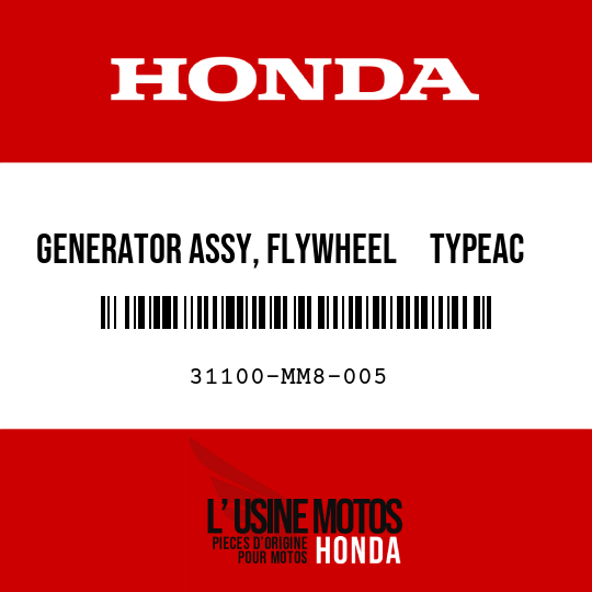 image de 31100-MM8-005 GENERATOR ASSY, FLYWHEEL     TYPEAC (HITACHI)