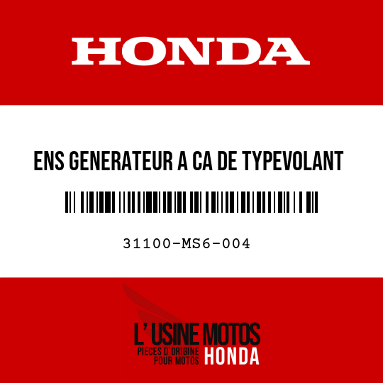 image de 31100-MS6-004 ENS GENERATEUR A CA DE TYPEVOLANT (DENSO)