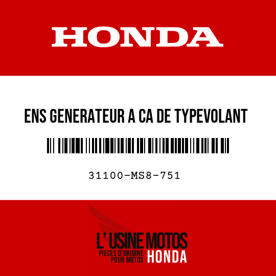 image de 31100-MS8-751 ENS GENERATEUR A CA DE TYPEVOLANT (DENSO)