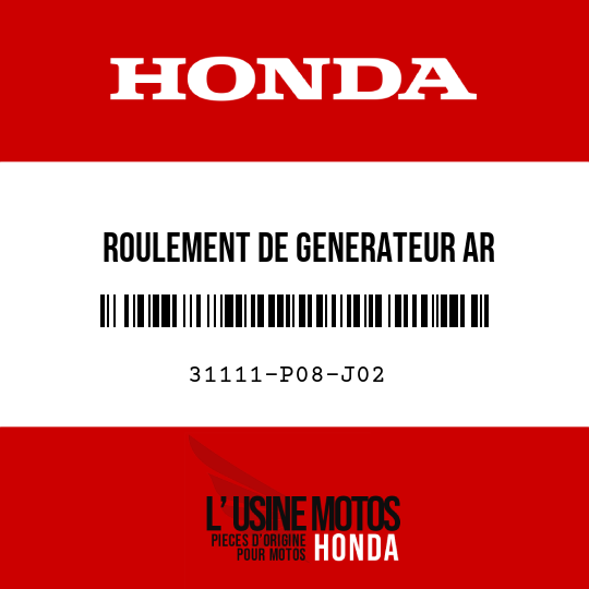 image de 31111-P08-J02 ROULEMENT DE GENERATEUR AR