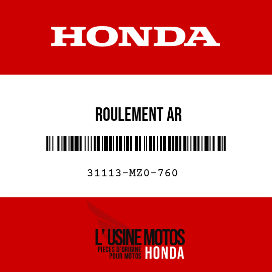 image de 31113-MZ0-760 ROULEMENT AR