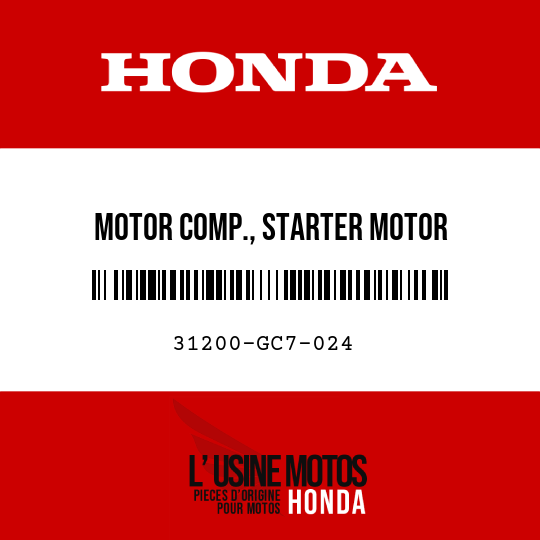 image de 31200-GC7-024 MOTOR COMP., STARTER MOTOR (MITSUBA)