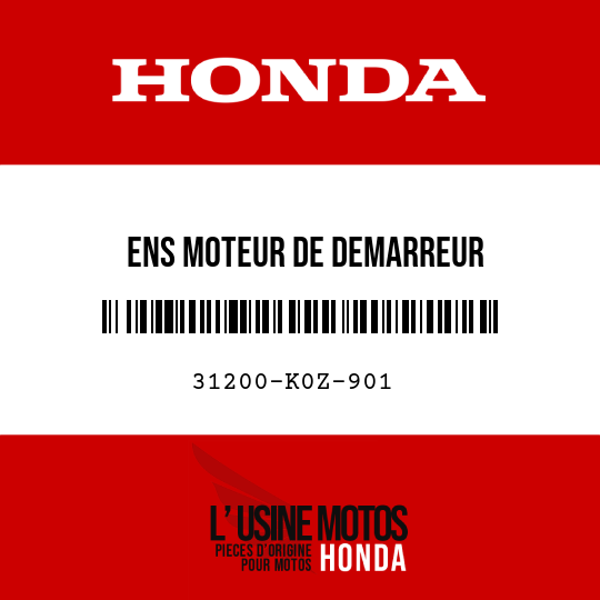 image de 31200-K0Z-901 ENS MOTEUR DE DEMARREUR