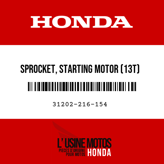 image de 31202-216-154 SPROCKET, STARTING MOTOR (13T)