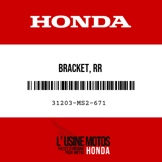 image de 31203-MS2-671 BRACKET, RR
