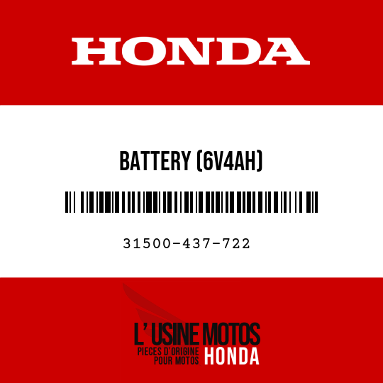 image de 31500-437-722 BATTERY (6V4AH)
