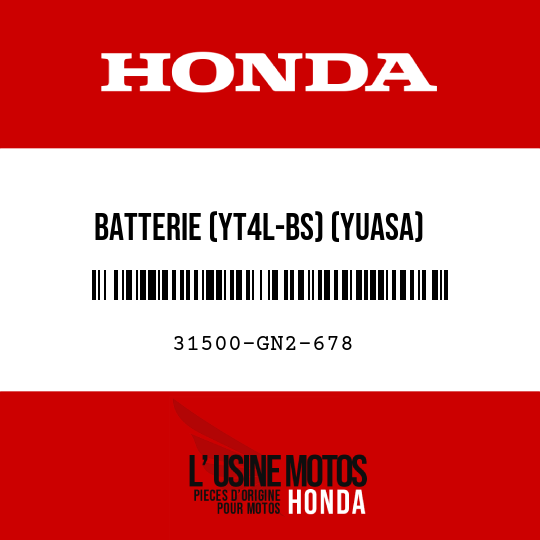 image de 31500-GN2-678 BATTERIE (YT4L-BS) (YUASA)