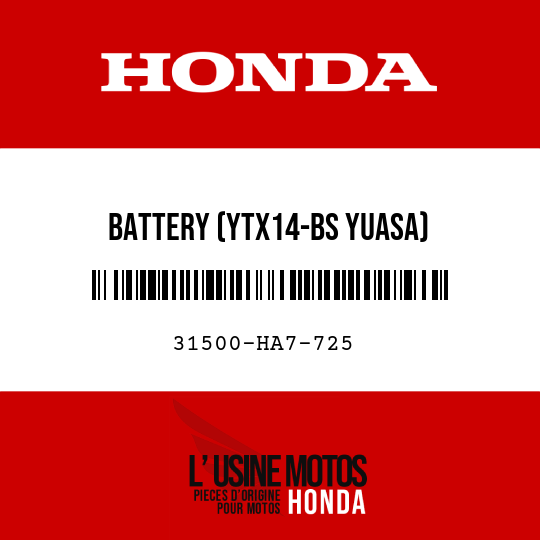 image de 31500-HA7-725 BATTERY (YTX14-BS YUASA)