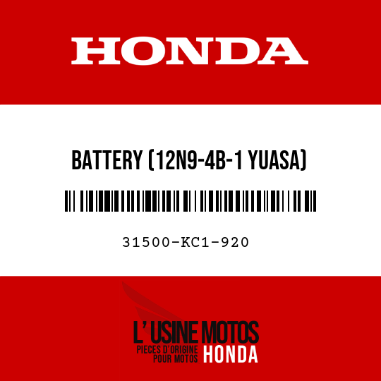 image de 31500-KC1-920 BATTERY (12N9-4B-1 YUASA)