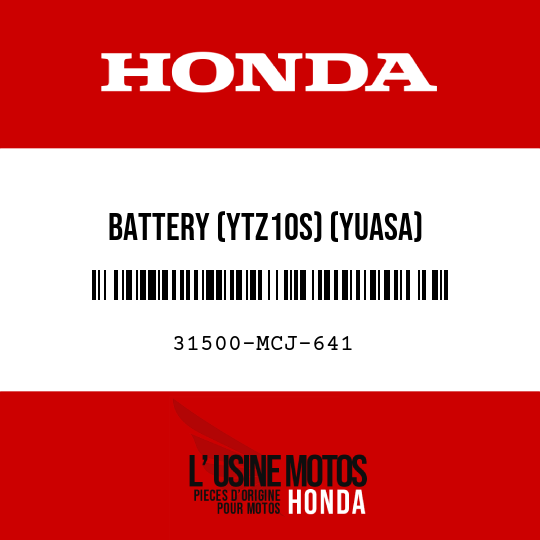 image de 31500-MCJ-641 BATTERY (YTZ10S) (YUASA)
