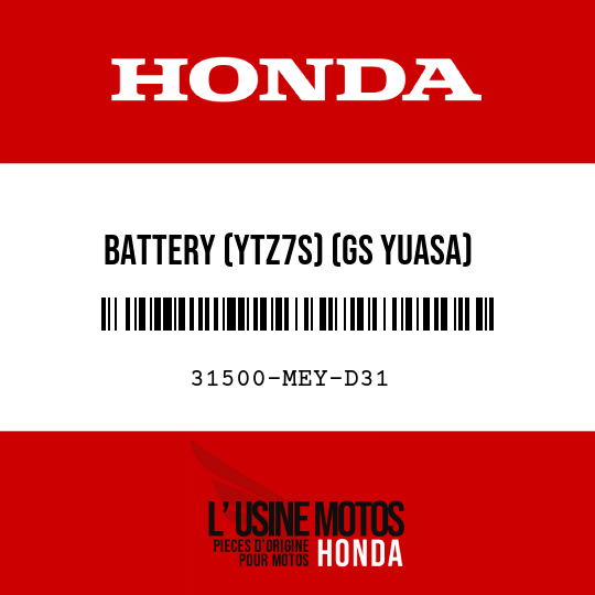 image de 31500-MEY-D31 BATTERY (YTZ7S) (GS YUASA)