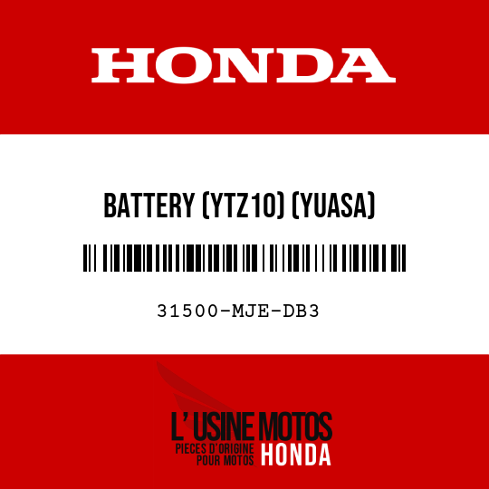 image de 31500-MJE-DB3 BATTERY (YTZ10) (YUASA)