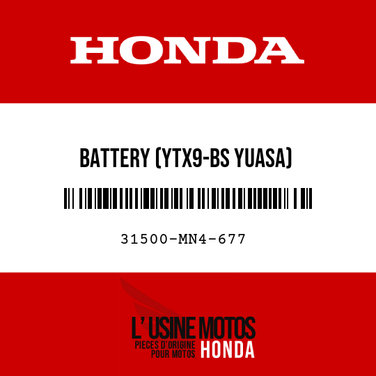 image de 31500-MN4-677 BATTERY (YTX9-BS YUASA)