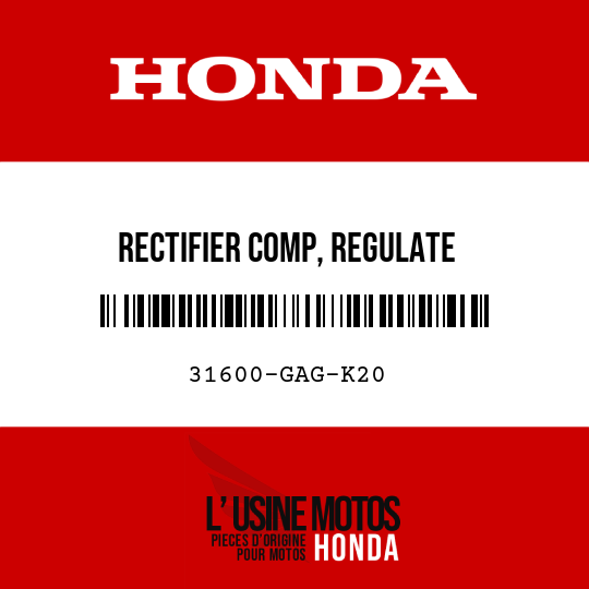 image de 31600-GAG-K20 RECTIFIER COMP, REGULATE