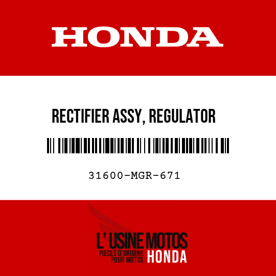 image de 31600-MGR-671 RECTIFIER ASSY, REGULATOR