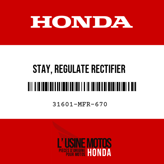 image de 31601-MFR-670 STAY, REGULATE RECTIFIER